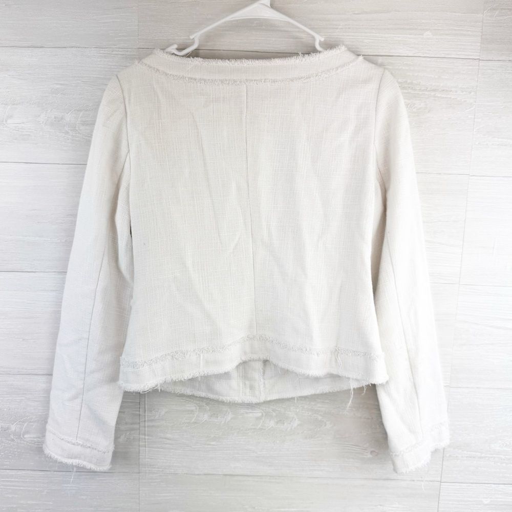 Lilly Pulitzer Millie Fringe Linen Blend Button Up Jacket - Picture 5 of 7